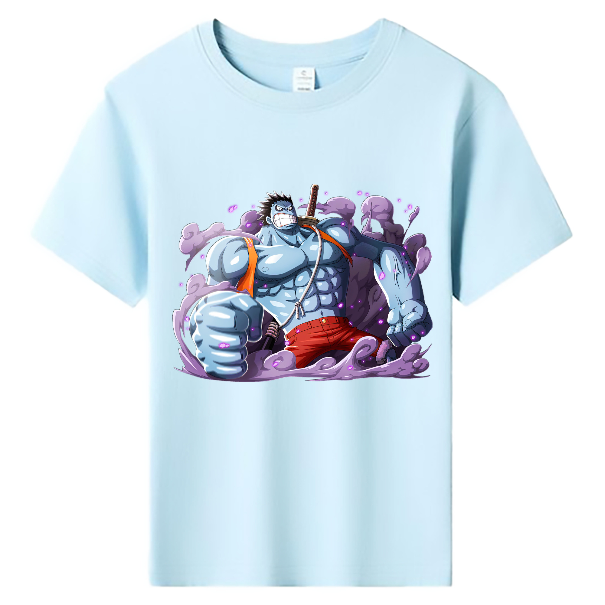 ワンピース モンキー・D・ルフィ ONE PIECE Monkey D. Luffy 綿100％キッズTシャツ（フロントプリント）